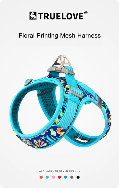 Truelove Floral Mesh Harness for Dogs and Cats - Smarsty
