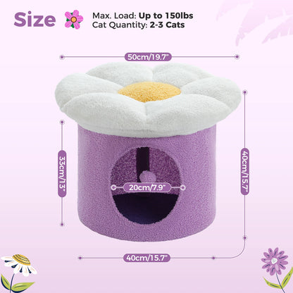Large Cat House with Removable Flower Bed - Smarsty