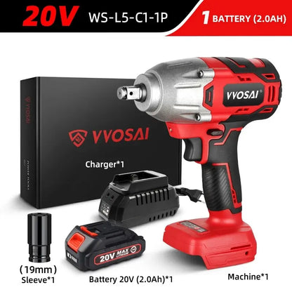 Cordless Electric Wrench 600N.m High Torque Power Tool - Smarsty