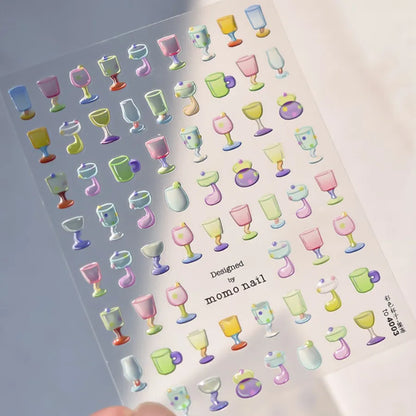 5D Summer Beach Nail Stickers with Shiny Sea Designs - Smarsty