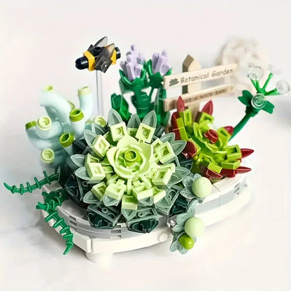 Mini Plant Bonsai Building Block Flower Plant Cherry Blossom Tree Potted Bouquet Model Bricks Home Decoration Toy For Kids Gifts - Smarsty