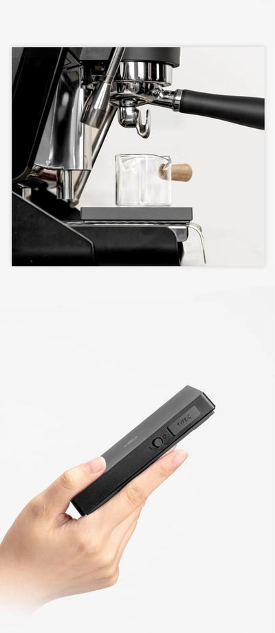 TIMEMORE Store Black Mirror Mini New Espresso Coffee Food Kitchen Scale With Time USB Light Weight Digital Scale by Smarsty