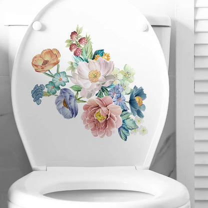 Green Plant Leaves Toilet Wall Sticker for Easy Home Decor - Smarsty