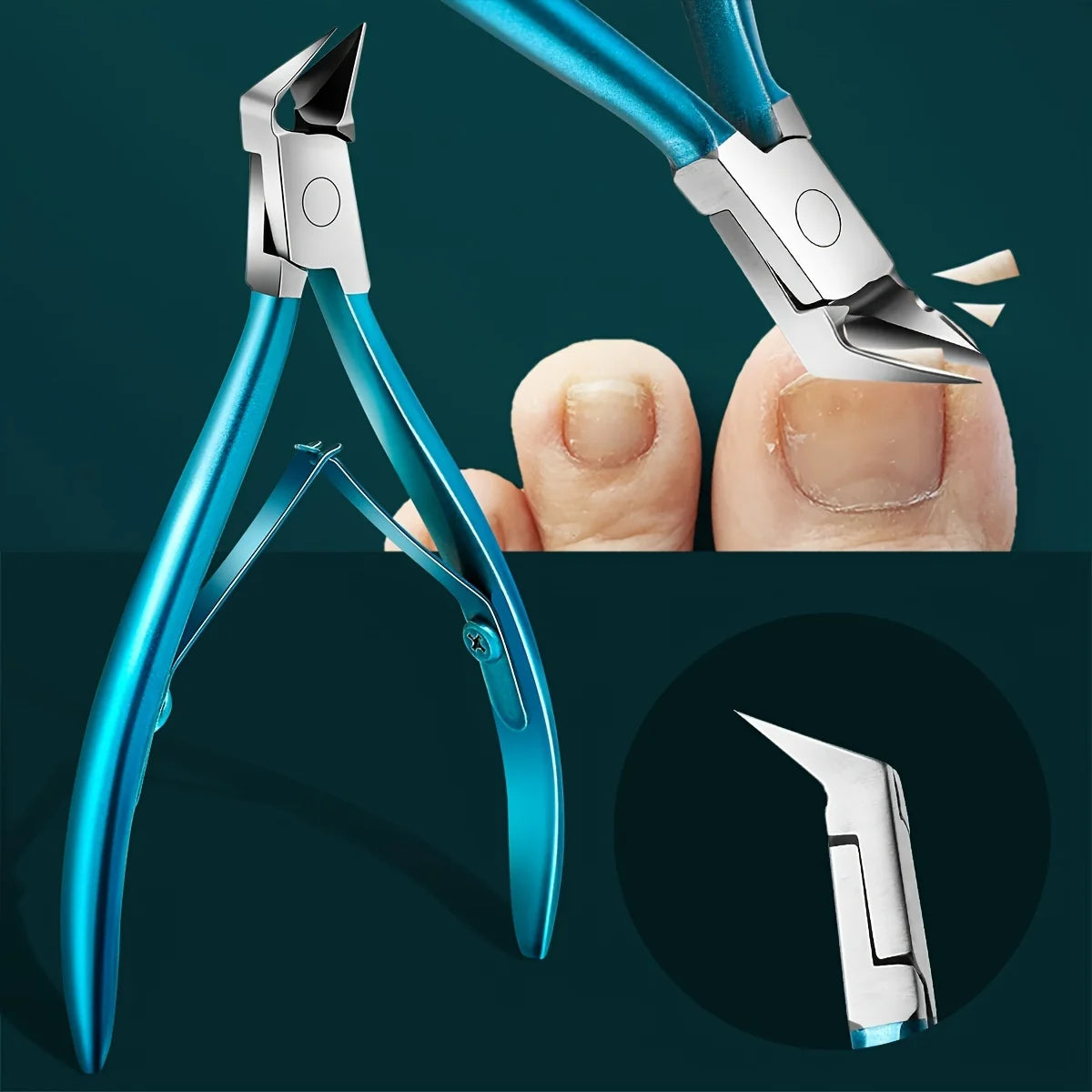 Toenail Clippers for Thick Ingrown Nails with Long Handle - Smarsty