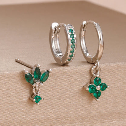 3PCS Stainless Steel Dangle Earrings Set for Women - Smarsty