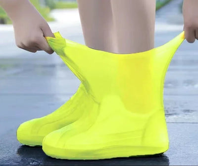 1 Pair Silicone WaterProof Shoe Covers Lip-resistant Rubber Rain Boot Rain Gear Overshoes Accessories for Outdoor Rainy Day - Smarsty