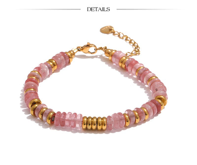 Colorful Natural Stone Beads Waterproof Bracelet for Women - Smarsty