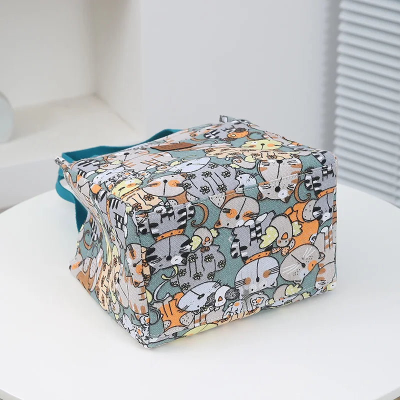 Insulated Cartoon Print Lunch Bag Large Capacity Everyday - Smarsty
