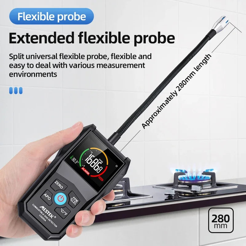 Gas Leak Detector with Sound and Light Alarm - Smarsty
