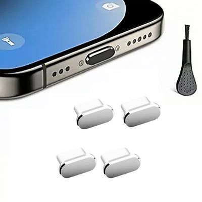 4Pcs USB C Dust Plug With Cleaning Brush Anti Dust USB-C Plug Cover Charging Port Cover Caps For Samsung Xiaomi All Type C Phone - Smarsty