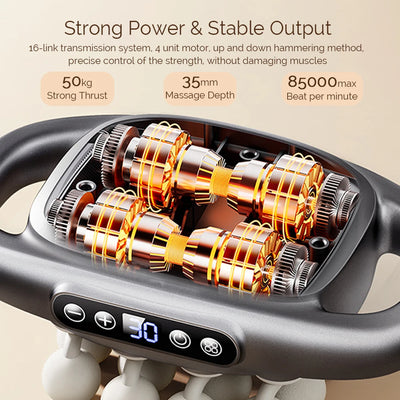 16-Head Fascia Gun High-Frequency Vibration Body Massage Gun Back and Waist Massager Neck Shoulder Massager Muscle masajeador - Smarsty
