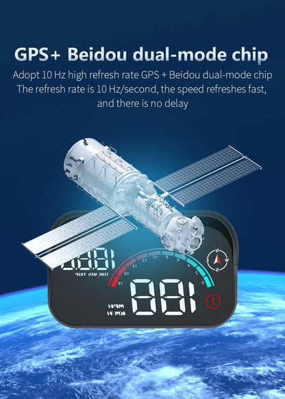 M22 Car HUD Head Up Display Universal Digital GPS Speedometer HD LCD Projection On Glass Windshield Projector for All Cars