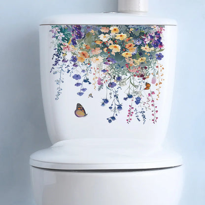 Green Plant Leaves Toilet Wall Sticker for Easy Home Decor - Smarsty