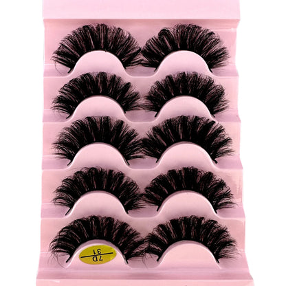 3D Natural Cat Eye False Eyelashes Fluffy Soft 5 Pairs - Smarsty