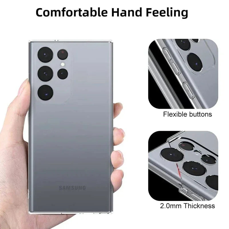 Soft Silicone Clear Case For Galaxy A53 Anti Fingerprint - Smarsty