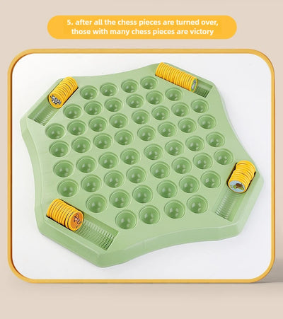 Kids Battle Chess Educational Toy Observation Concentration Training Fun Animal Flip Chess Parent-child Interactive Game Toys by Smarsty
