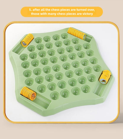 Kids Battle Chess Educational Toy Observation Concentration Training Fun Animal Flip Chess Parent-child Interactive Game Toys by Smarsty