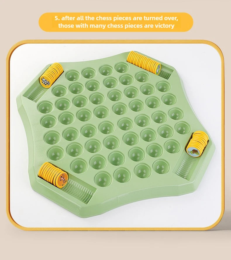 Kids Battle Chess Educational Toy Observation Concentration Training Fun Animal Flip Chess Parent-child Interactive Game Toys by Smarsty