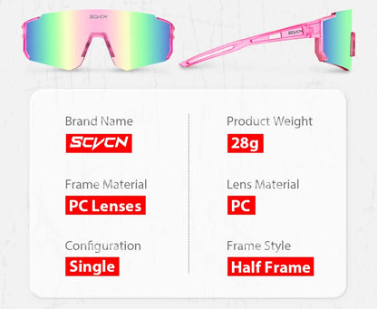 SCVCN new Outdoor Cycling Sunglasses Men MTB Bike Glasses  Sports Mountain Climbing fishing Women Bicycle Cycling UV400 Goggles