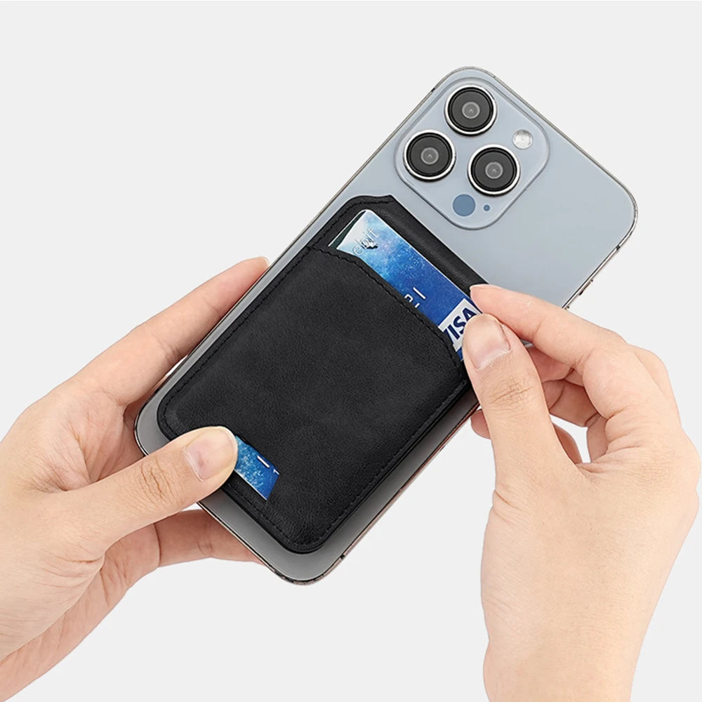 MagSafe Leather Wallet Case for iPhone Card Holder - Smarsty