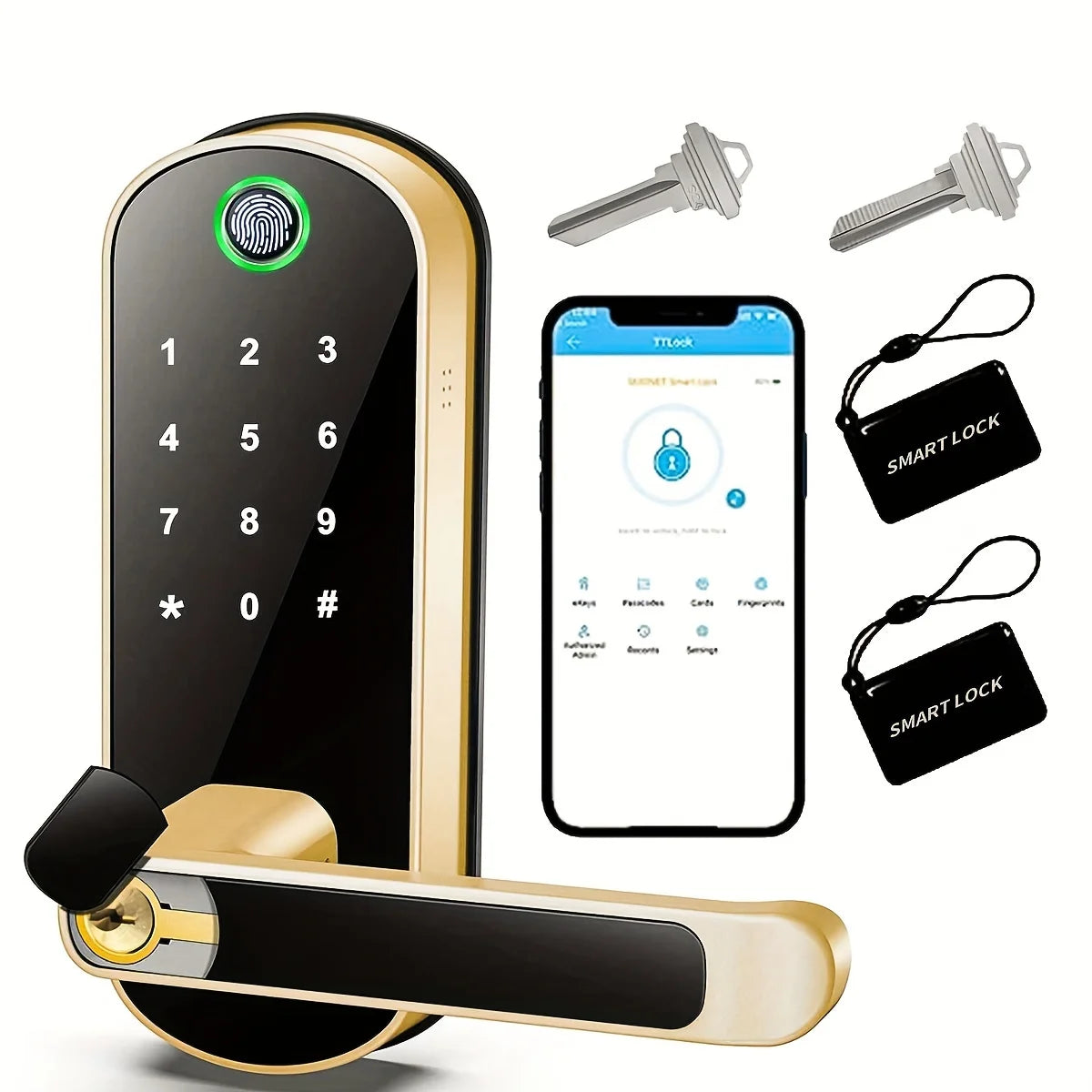 Smart Fingerprint Door Lock with WiFi Remote Access - Smarsty