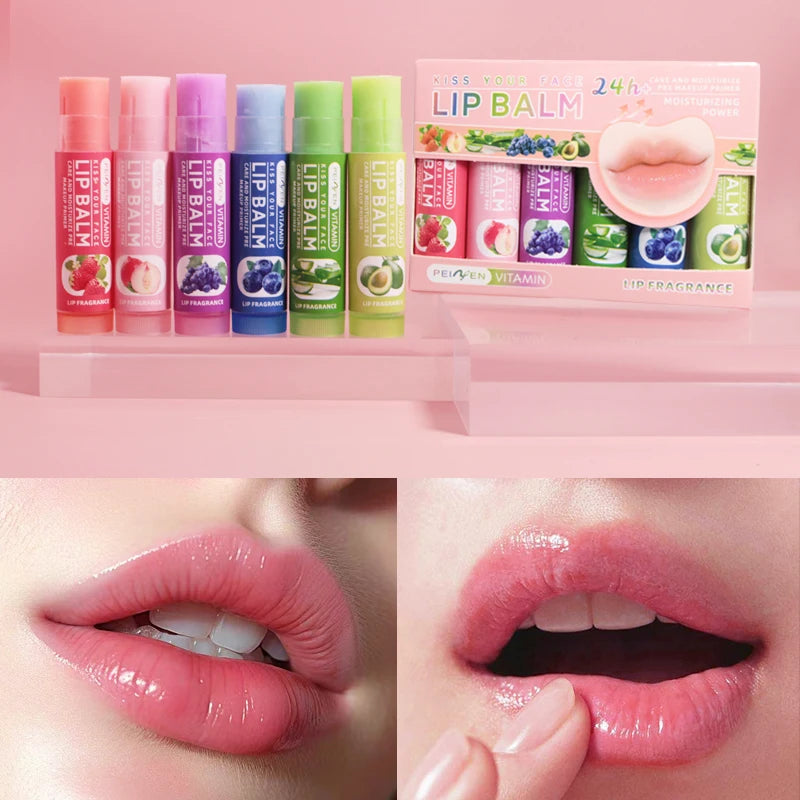 Moisturizing Multi Fruit Flavors Lip Balm Set - Smarsty