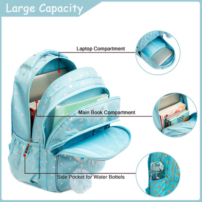 Girls School Backpack With Lunch Bag And Pencil Case - Smarsty