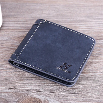 Men's Wallet Leather Billfold Slim Hipster Cowhide Credit Card/ID Holders Inserts Coin Purses Luxury Business Foldable Wallet - Smarsty