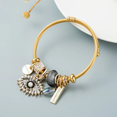 Fashion Multi Element Stainless Steel Love Bracelet for Women - Smarsty