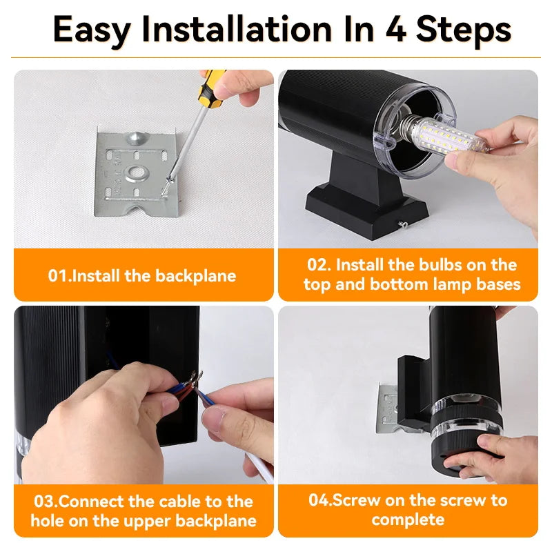 LED Outdoor Wall Lights IP65 Waterproof for Garden - Smarsty