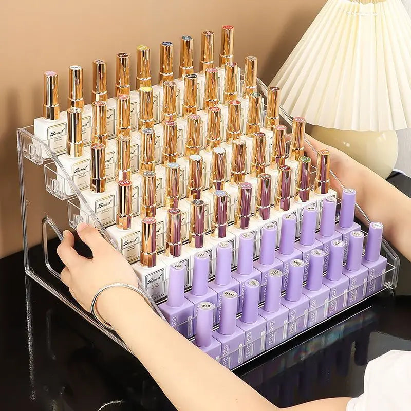 Acrylic Nail Polish Display Rack for Organized Storage - Smarsty