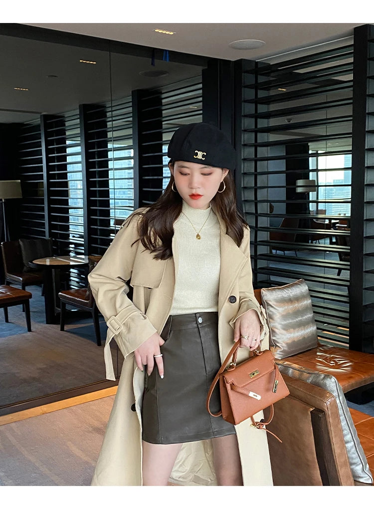 Autumn Winter Mock Neck Women Sweater Vintage Basic Solid Knitted Korean Tops Casual Slim Pullover Sweaters Simple Chic Jumpers - Smarsty