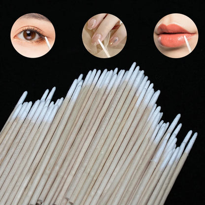 300 Pcs Wooden Cotton Swabs for Nail Polish Removal - Smarsty