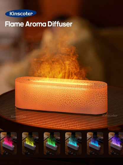 Kinscoter RGB Flame Aroma Diffuser with Cool Mist - Smarsty