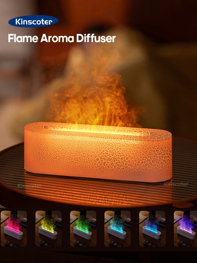 Kinscoter RGB Flame Aroma Diffuser with Cool Mist - Smarsty