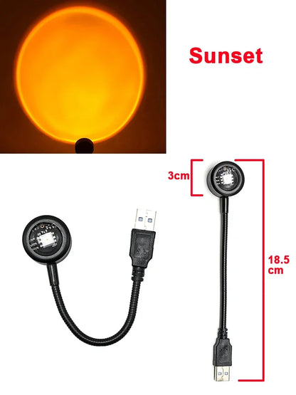 USB Sunset Light Projector for Stunning Bedroom Decor - Smarsty