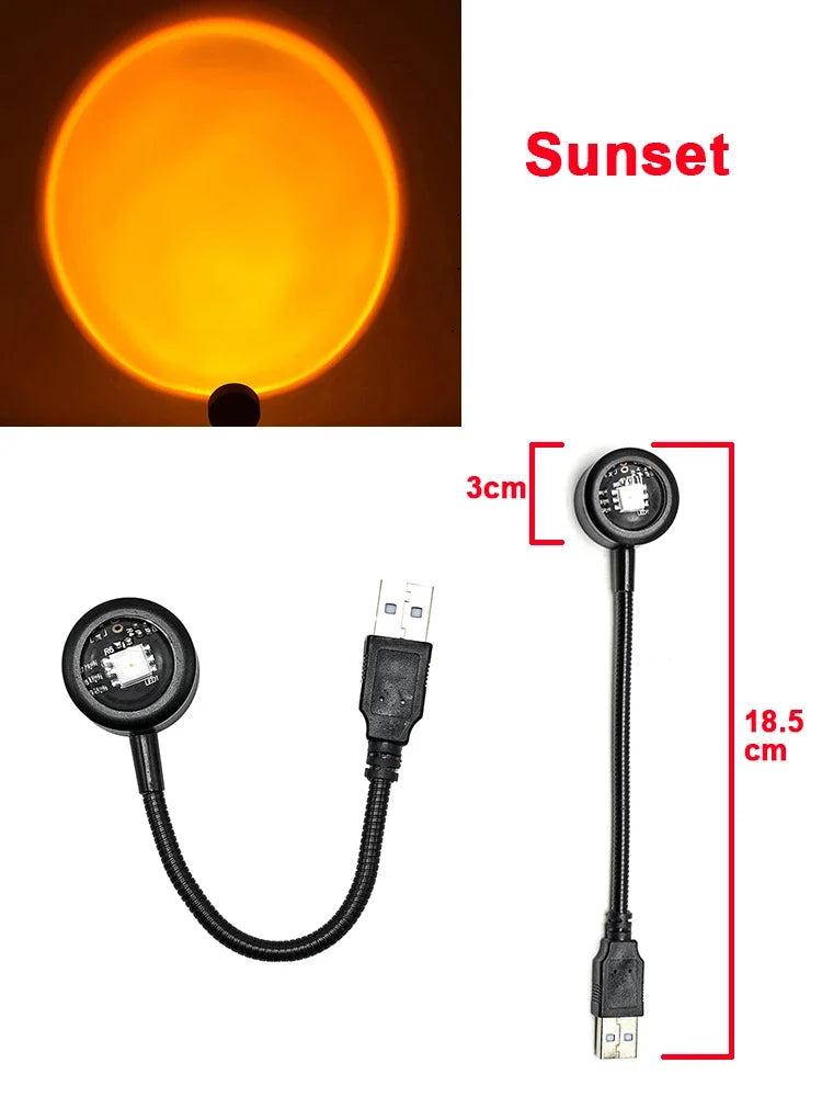 USB Sunset Light Projector for Stunning Bedroom Decor - Smarsty