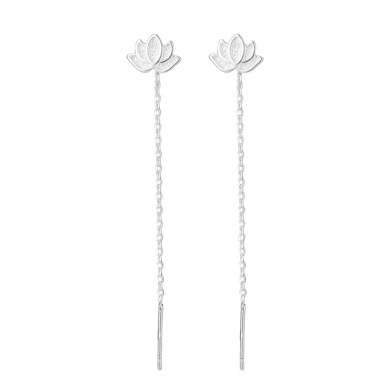 Rose Gold Drop Earrings with Zircon Crystals for Women - Smarsty