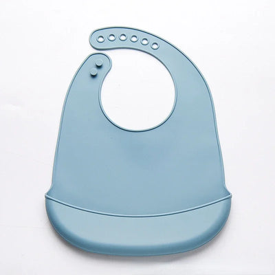 Baby Bib Adjustable Waterproof Bibs Babies Soft Edible Silicone Newborn Saliva Dripping Towel Drooling Children Scarf BPA Free by Smarsty