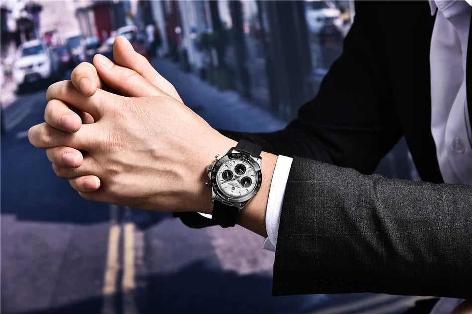 PAGANI DESIGN Men's Waterproof Chronograph Quartz Watch - Smarsty