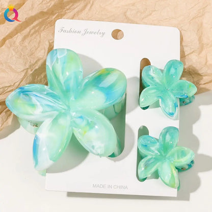 Hawaiian Flower Hair Claw Clips For Thin Hair Lightweight - Smarsty