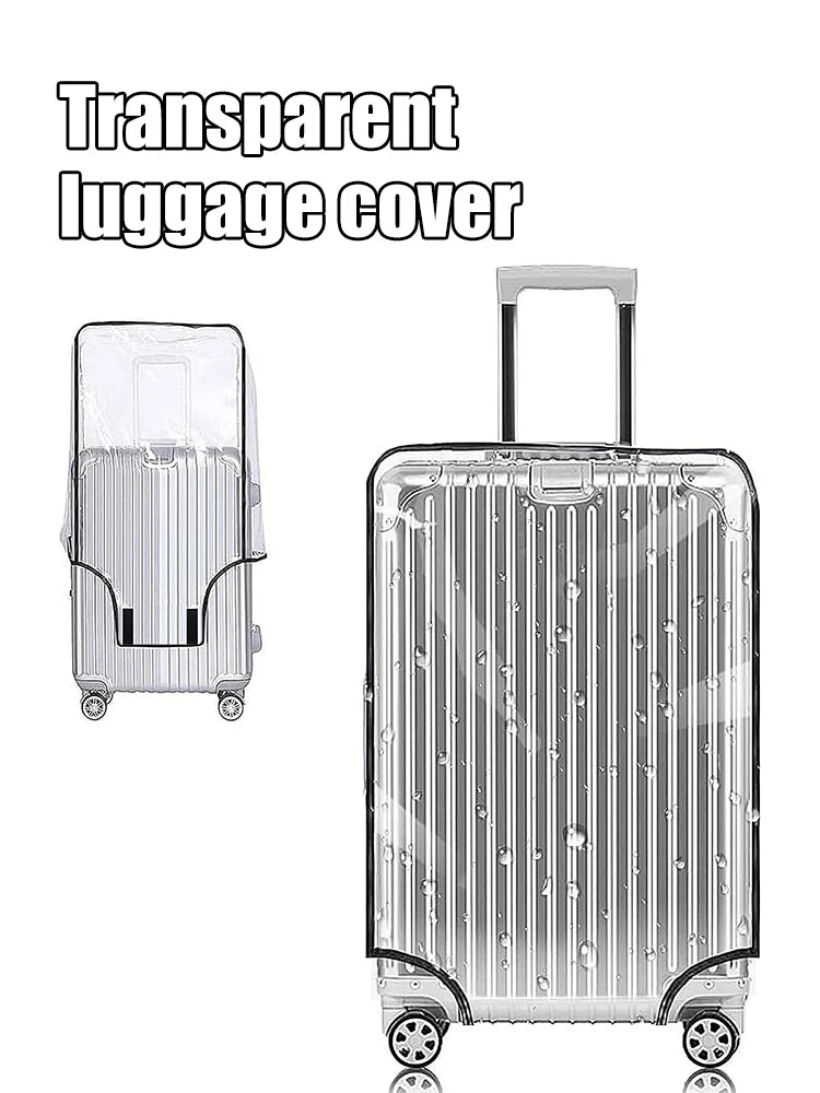 Transparent Pvc Luggage Protective Cover Wheeled Luggage Protective Cover Wear-Resistant Outer Cover Transparent Protective - Smarsty
