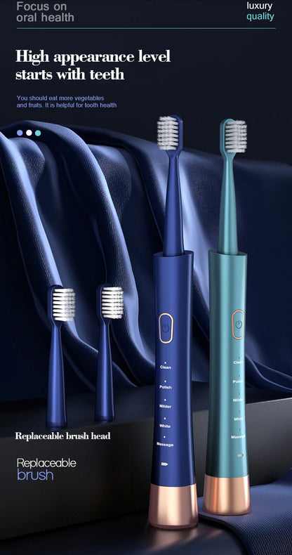 Sonic Electric Toothbrush with Type-C Charging and 5 Gear Modes - Smarsty