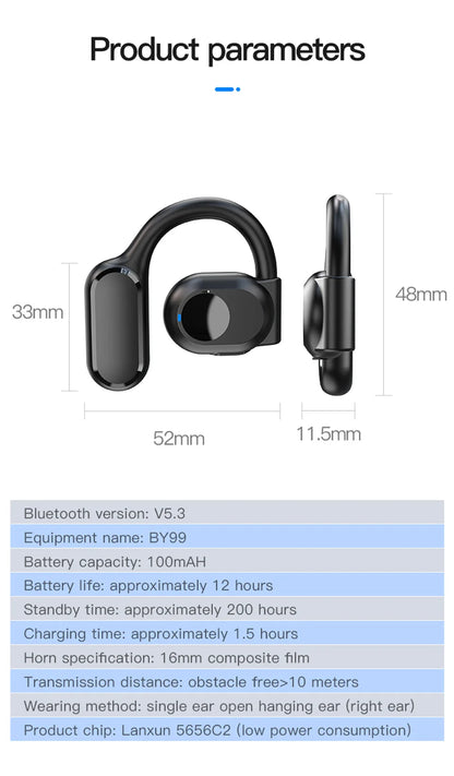 Wireless Bluetooth Headphones Bone Conduction Noise Canceling - Smarsty