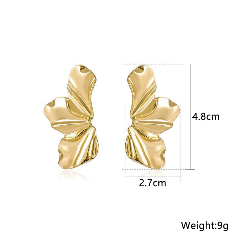 Gold Irregular Dangle Earrings for Women with Unique Style - Smarsty