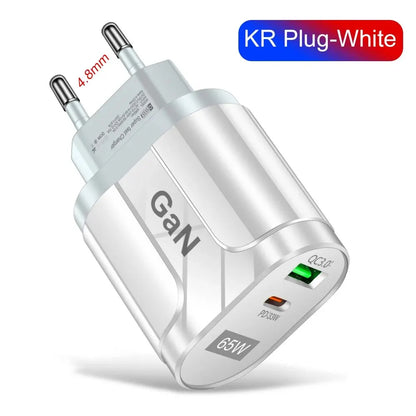 GaN 65W USB C Charger PD Ultra FastCharge For Phones - Smarsty