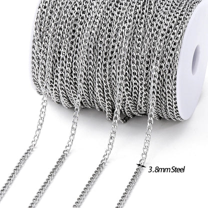 No Fade 2M Gold Stainless Steel Beaded Chain Durable - Smarsty