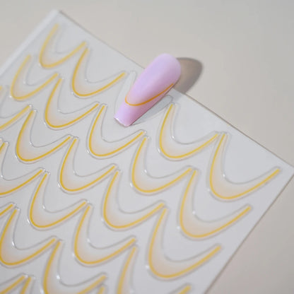 Self-Adhesive French Lines Nail Stickers for Easy Manicure - Smarsty