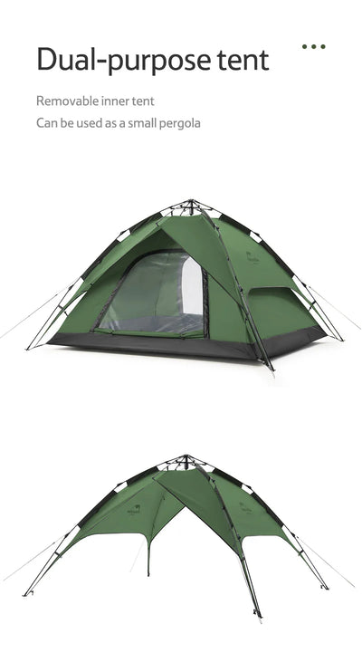 Naturehike Camping Automatic Tent One Touch Waterproof Roof Top Tents Double Door 3 Person Tent Outdoor Beach Fish Shelter Tent by Smarsty