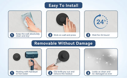 Extra Sticky Stainless Steel Towel Hooks for Space Saving - Smarsty